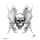 deathbat tattoo design idea