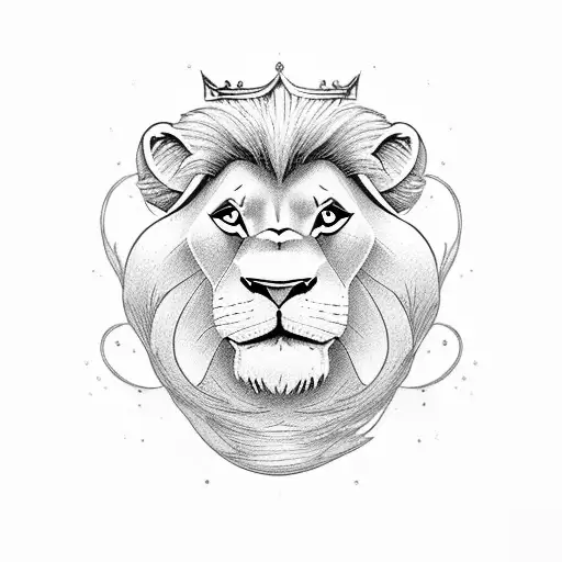 simba the king lion tattoo design idea