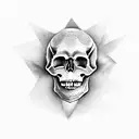 skull in the cloud tattoo design idea