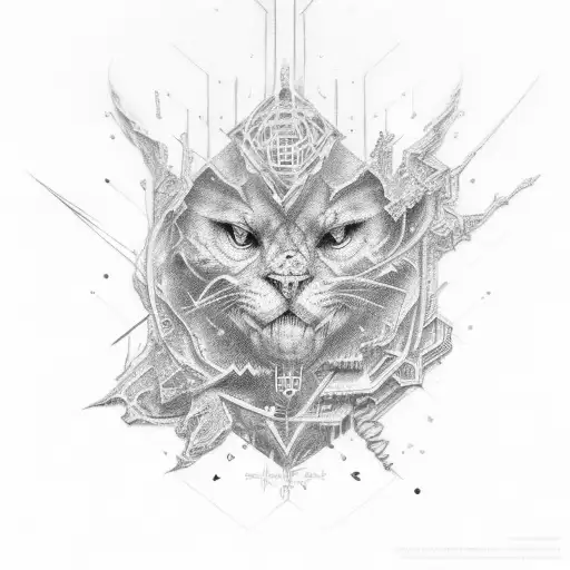 deconstructed sol key tattoo design idea