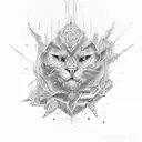 deconstructed sol key tattoo design idea