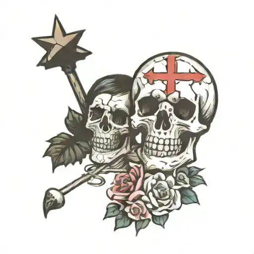 a hospital a prison a cemetery tattoo design idea