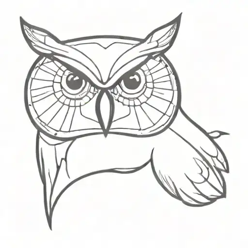 my lifestyle is like an owl, i don't remember when i slept and the color of my face is normal tattoo design idea