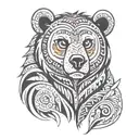 tribal bear tattoo design idea