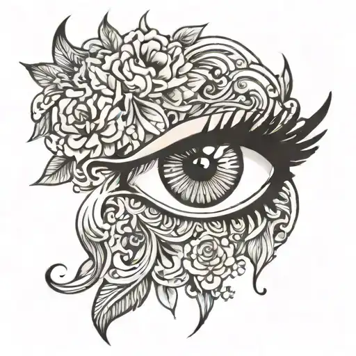 mascara tattoo design idea