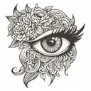 mascara tattoo design idea