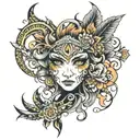 mascara tattoo design idea