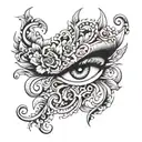 mascara tattoo design idea