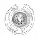 a line in the center that has the phases of the moon and the solar system tattoo design idea