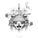 alcatraz swim tattoo design idea