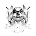 zorro astronauta  tattoo design idea