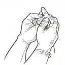 person doing the shhh gesture  tattoo design idea
