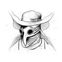 Plague Doctor, 2 bottles, a crow tattoo design idea