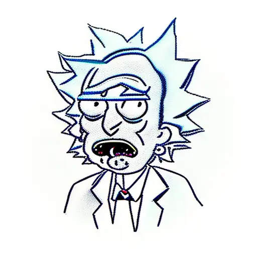 band with Rick and Morty tattoo design idea