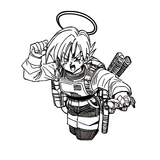 Dragon BAll Z and Halo tattoo design idea