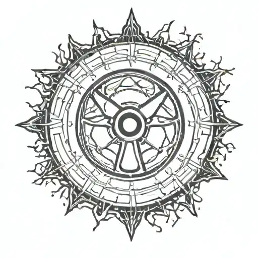 phosphoresant nuclear  glow in the dark  radiation symbol   tattoo design idea