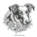 in memory of a dog tattoo design idea
