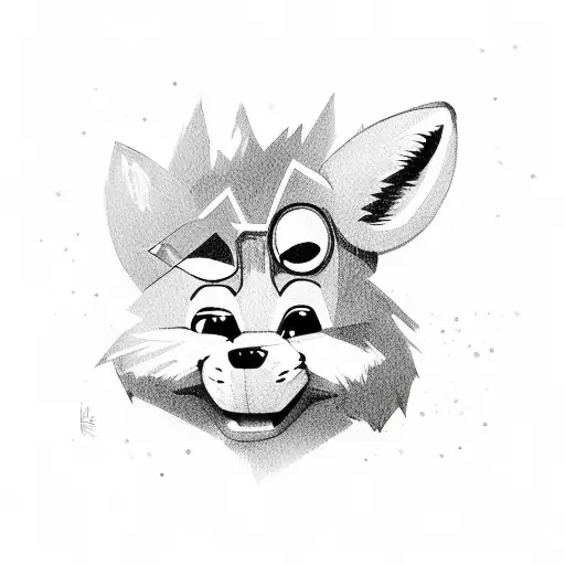 foxy from fnaf simple  tattoo design idea