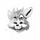 foxy from fnaf simple  tattoo design idea