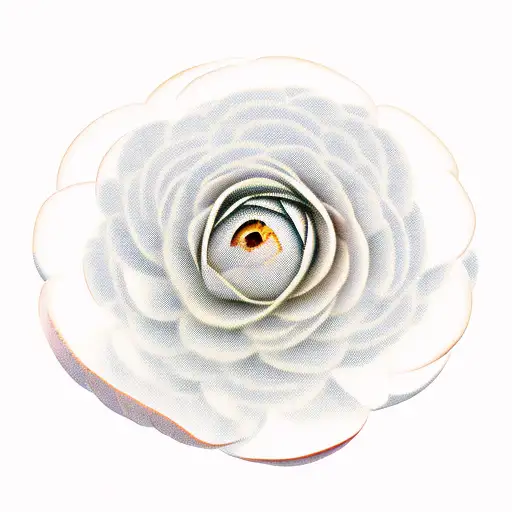 peach ranunculus tattoo design idea