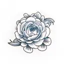 peach ranunculus tattoo design idea