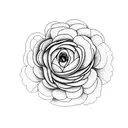 ranunculus tattoo design idea
