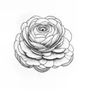 ranunculus tattoo design idea