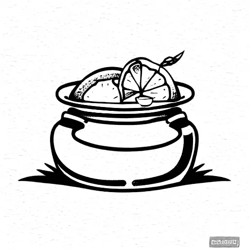 clementine and honey pot tattoo design idea