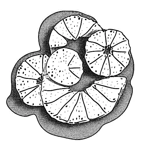 clementine and honey comb tattoo design idea