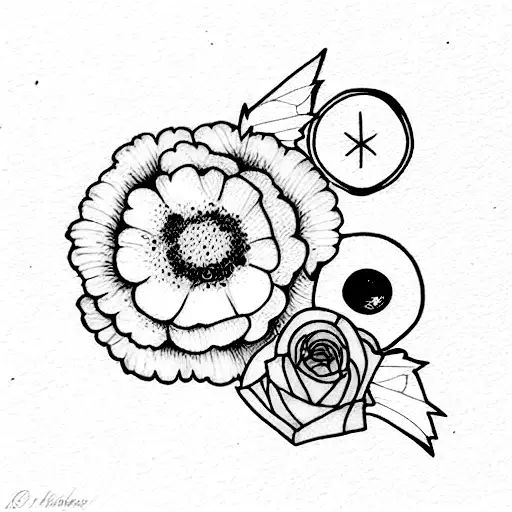 clementine and honey bear tattoo design idea