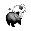 clementine and honey bear tattoo design idea