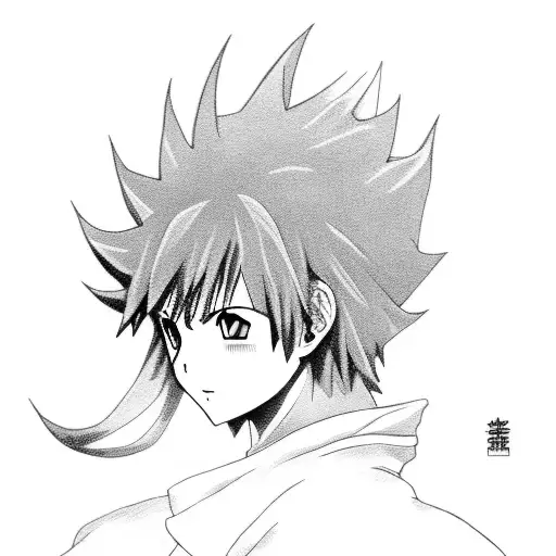 killua with lightning tattoo design idea