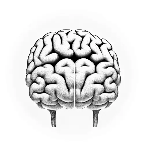 A software developer's brain brewing coffee tattoo design idea