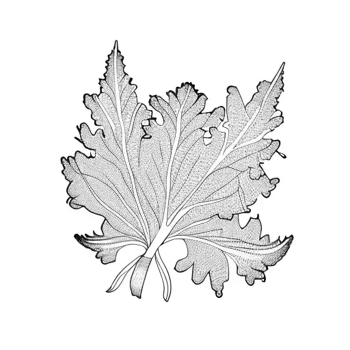 acorn violet oak fern iris oak leaf tattoo design idea