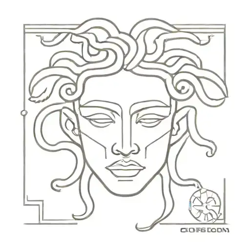 Gorgon Medusa head tattoo design idea