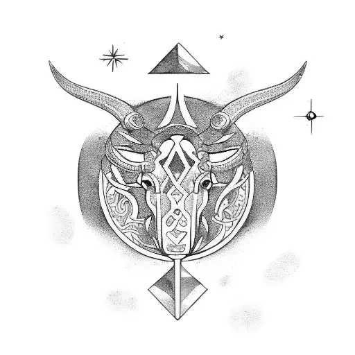 taurus virgo pisces zodiac tattoo design idea