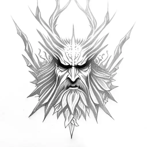 leshy the witcher tattoo design idea