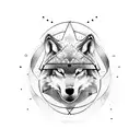 nature forest Viking runes wolf tattoo design idea