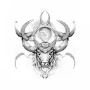 taurus virigin pisces tattoo design idea