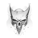 ghostface with knife tattoo design idea