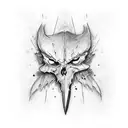 ghostface with knife tattoo design idea