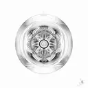 circle , tribal, karma, yin Yang tattoo design idea