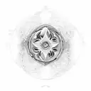 circle , tribal, karma, yin Yang tattoo design idea