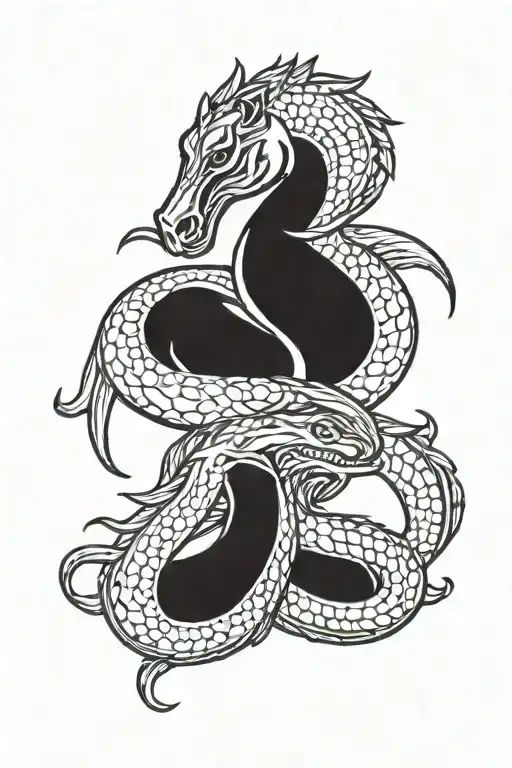 Mustang cobra emblem tattoo design idea