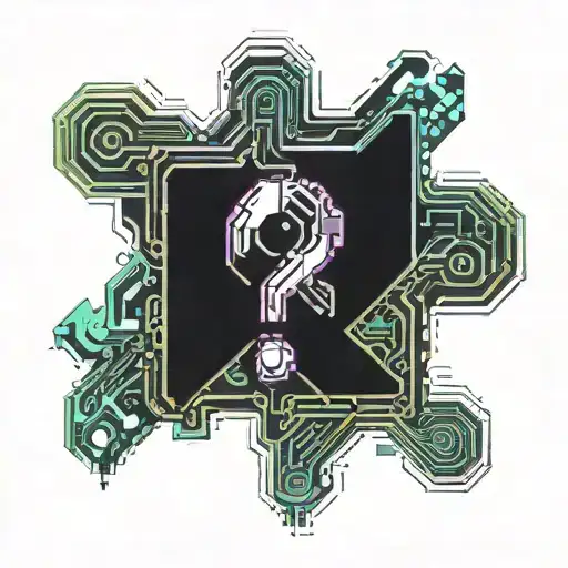 question mark tattoo design idea