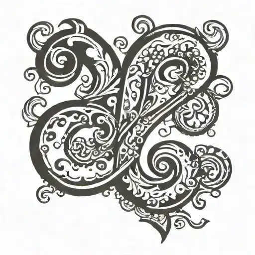 question mark tattoo design idea