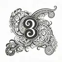 question mark tattoo design idea
