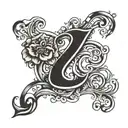 question mark tattoo design idea