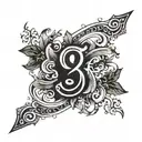 question mark tattoo design idea