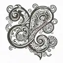 question mark tattoo design idea